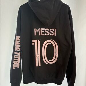 Gildan Black Hoodie with Pink Lettering